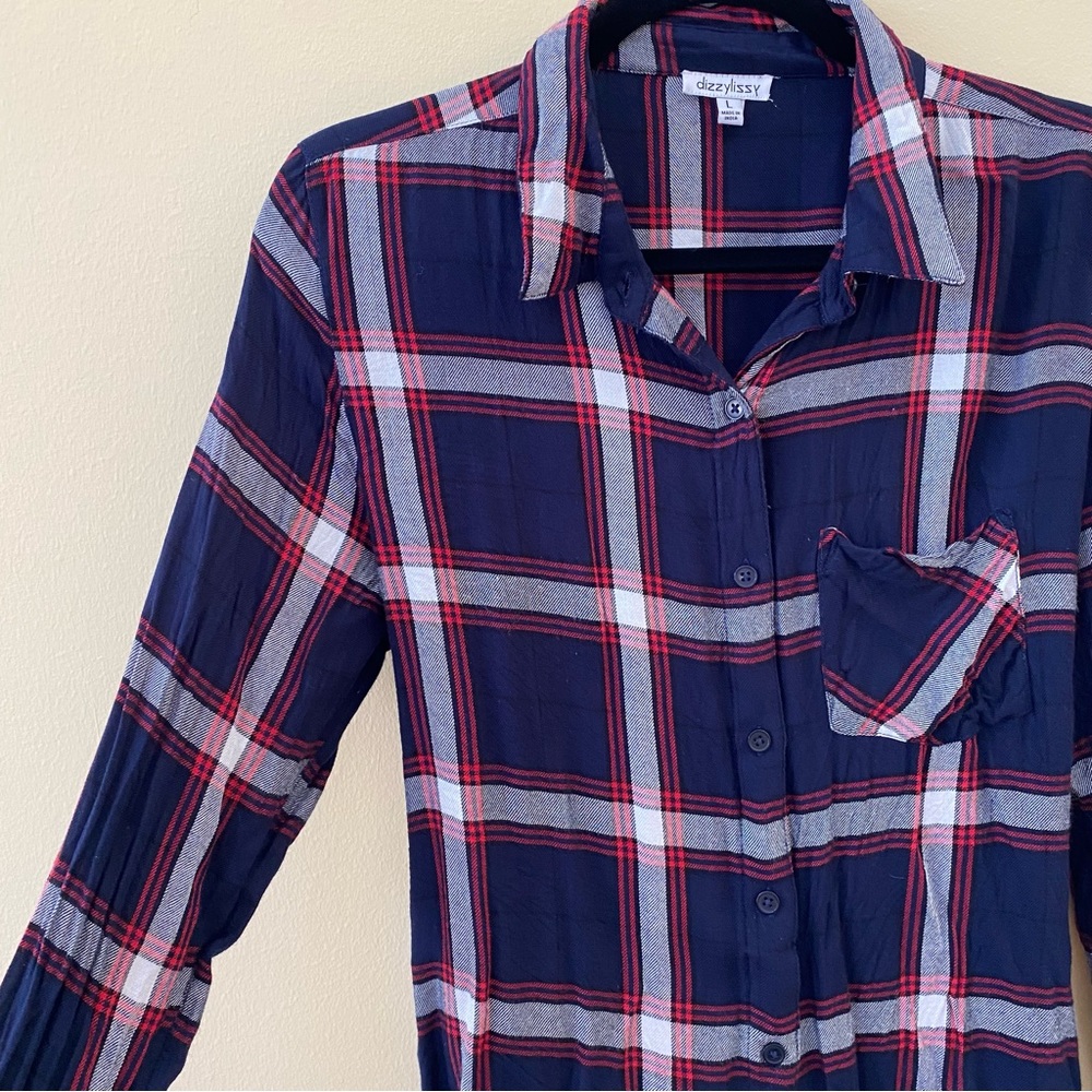 DizzyLizzy Flannel with Tie